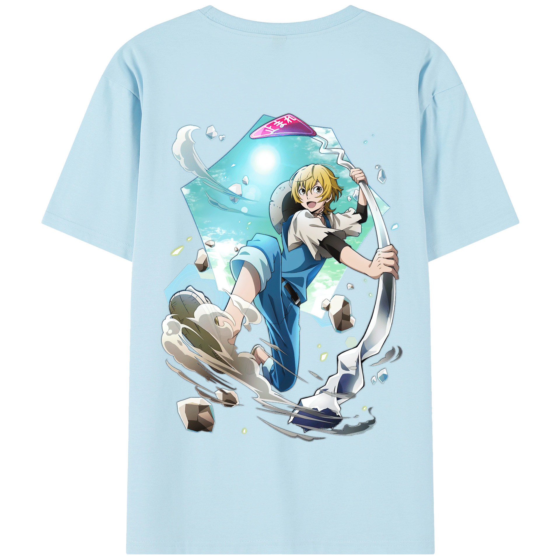 （画像用） 文豪ストレイドッグス Bungo Stray Dogs 綿100％半袖Tシャツ（背面プリント）